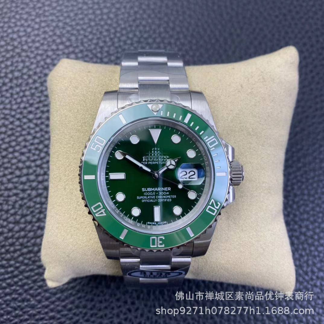 Foreign trade black water ghost watch men's watch automatic mechanical watch green water ghost watch men's fine steel band leisure waterproof wrist watch