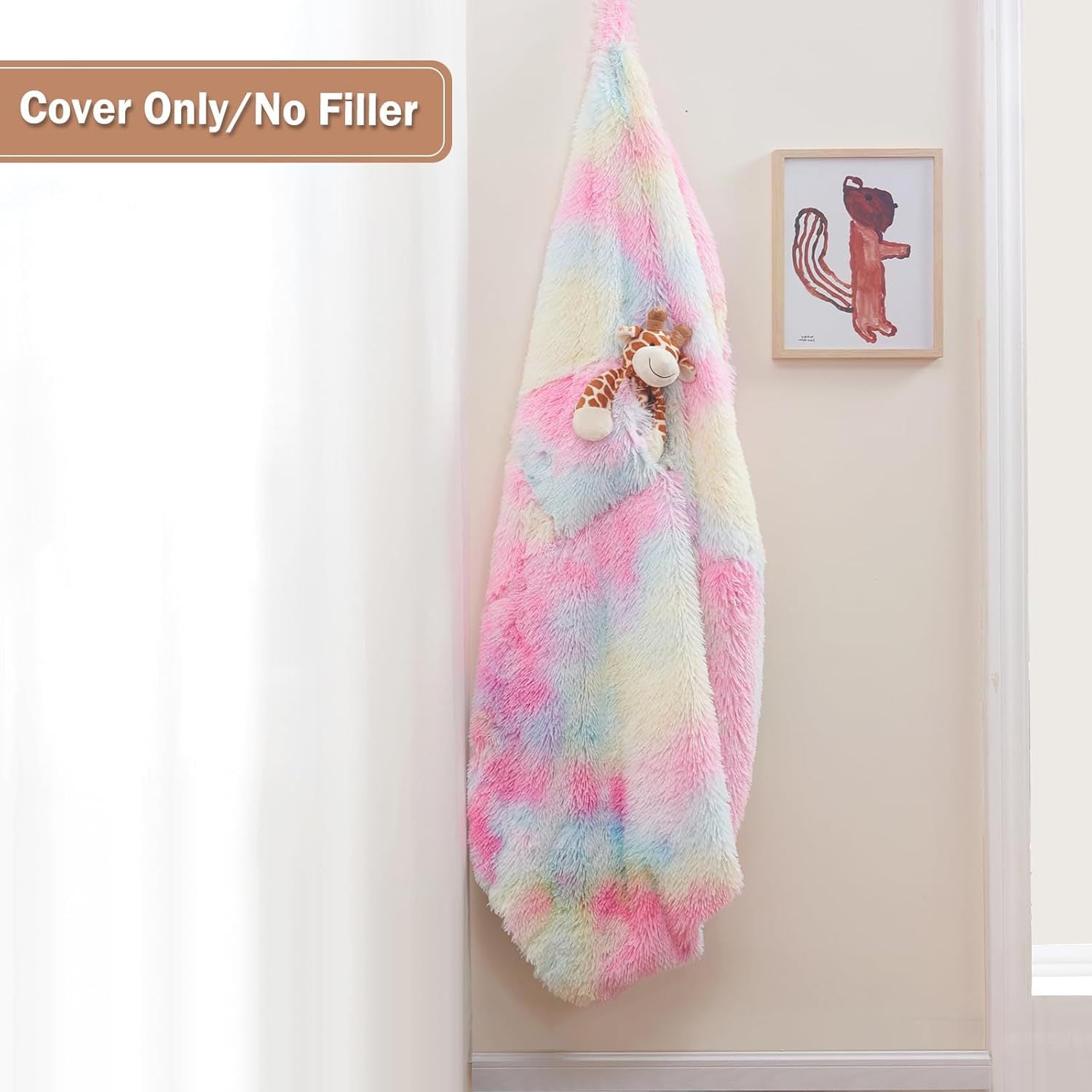 Lazy Sofa Bean Bag Faux Fur Bean Bag Sofa Cover Children's Toy Storage Cover Cross-Border Source Manufacturer