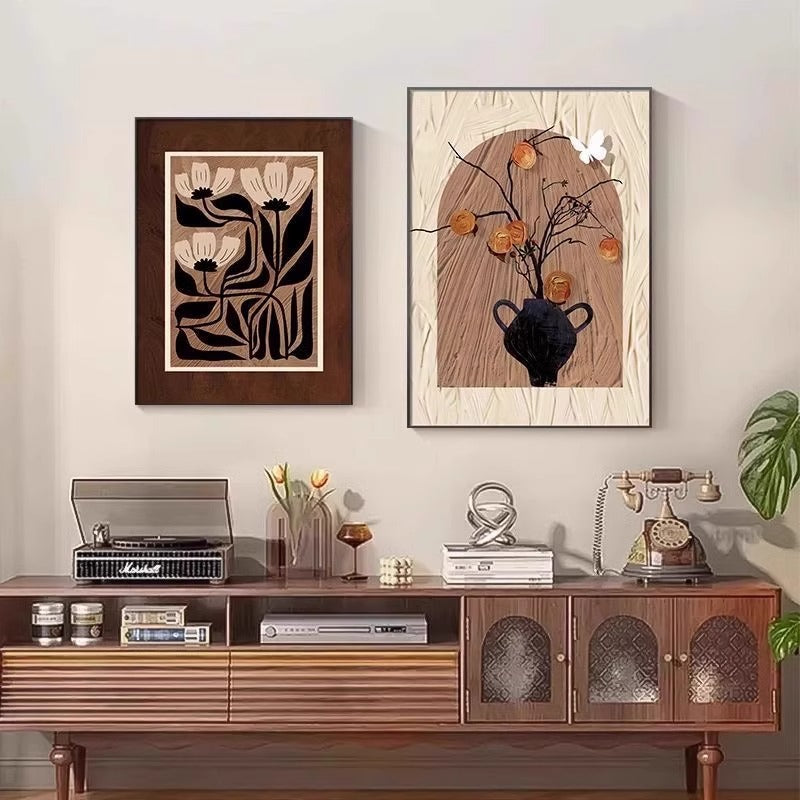 French Desktop Table Vintage Living Room Decorative Painting Antique Dining Room Persimmon Ruyi Sofa Background Wall Hanging Painting