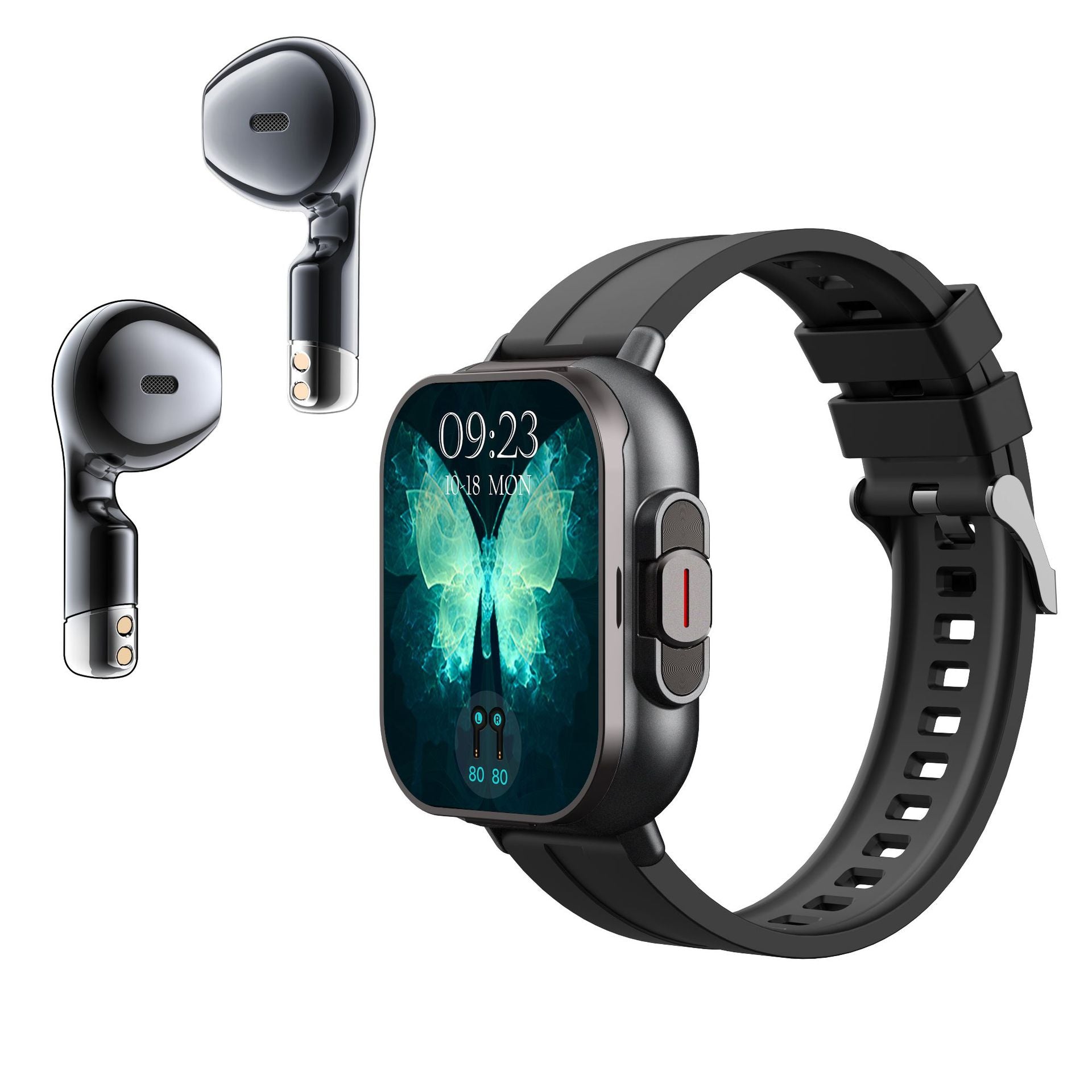 Temu Cross-Border Popular Sports Outdoor Smart Watch D8 Two-In-One Tws Bluetooth Call Heart Rate Exercise Sleep