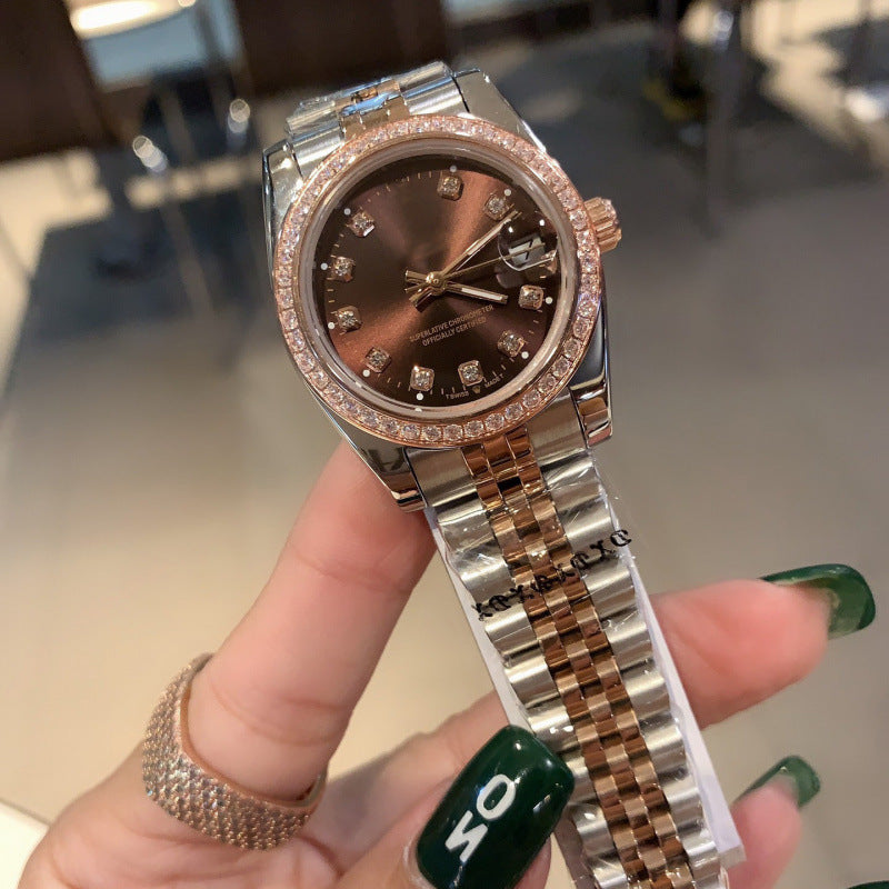 Weishang Daifa Laojia Oyster Constant Log 31MM Fully Automatic Mechanical Women's Watch Log Series Olive Green Watch