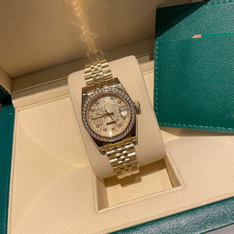 Weishang Daifa Laojia Oyster Constant Log 31MM Fully Automatic Mechanical Women's Watch Log Series Olive Green Watch