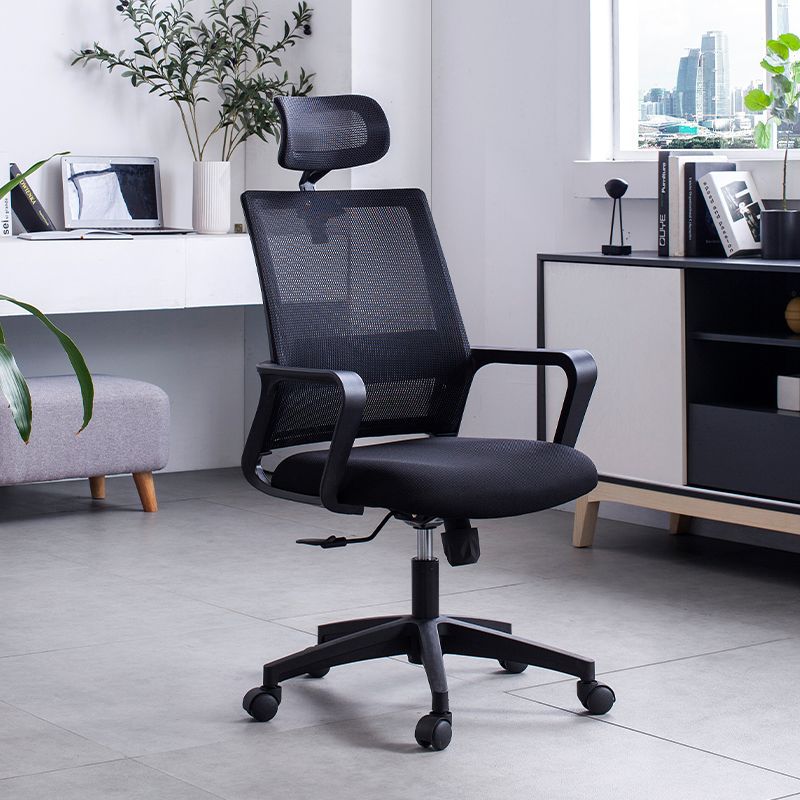 Computer Chair, Comfortable for Long Sitting, Home Office Chair, Student Study Chair, Dormitory Chair with Adjustable Headrest, Swivel Ergonomic Design