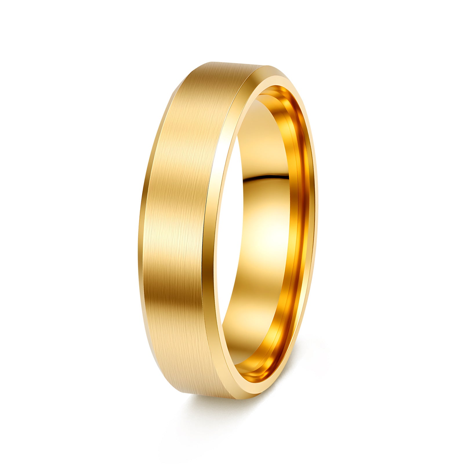 Cross-Border Hot Selling 8mm Matte Stainless Steel Men's Ring Yiwu Simple Fashion Jewelry Factory Jewelry Wholesale