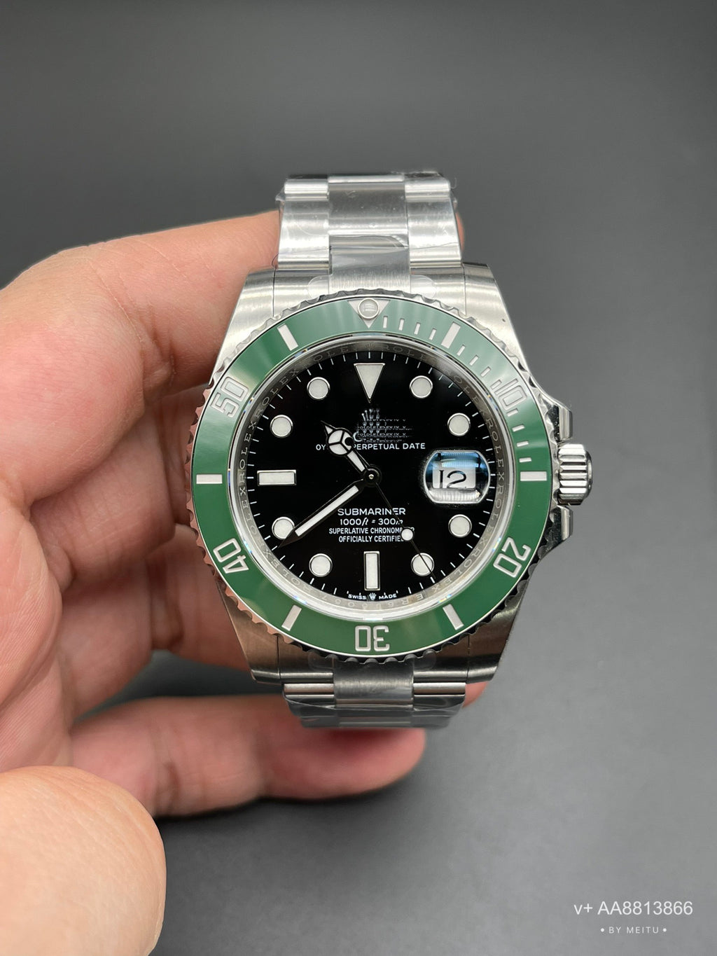 Foreign trade black water ghost watch men's watch automatic mechanical watch green water ghost watch men's fine steel band leisure waterproof wrist watch