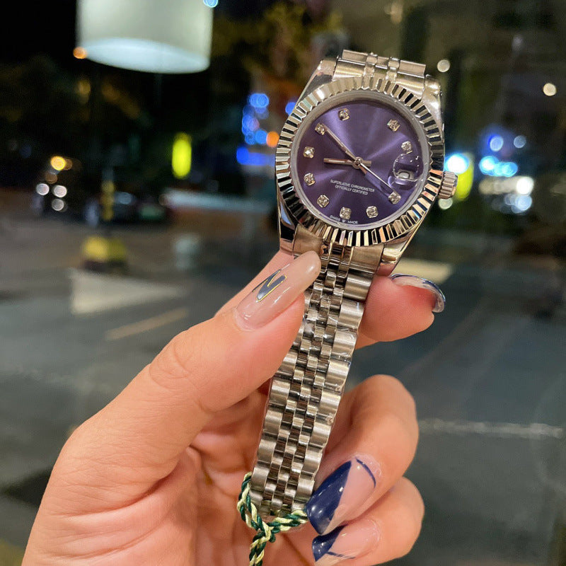 Weishang Daifa Laojia Oyster Constant Log 31MM Fully Automatic Mechanical Women's Watch Log Series Olive Green Watch