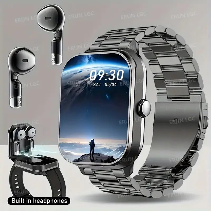 Temu Cross-Border Popular Sports Outdoor Smart Watch D8 Two-In-One Tws Bluetooth Call Heart Rate Exercise Sleep
