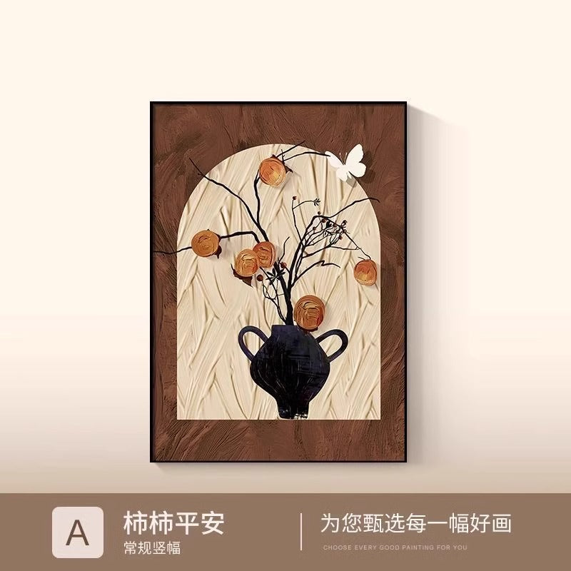 French Desktop Table Vintage Living Room Decorative Painting Antique Dining Room Persimmon Ruyi Sofa Background Wall Hanging Painting