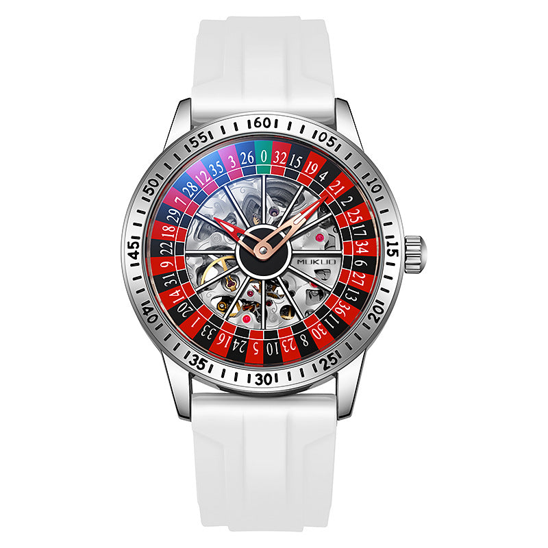 genuine goods foreign trade explosions wooden broad gambling plate men's automatic mechanical watch waterproof luminous fashion wristwatch