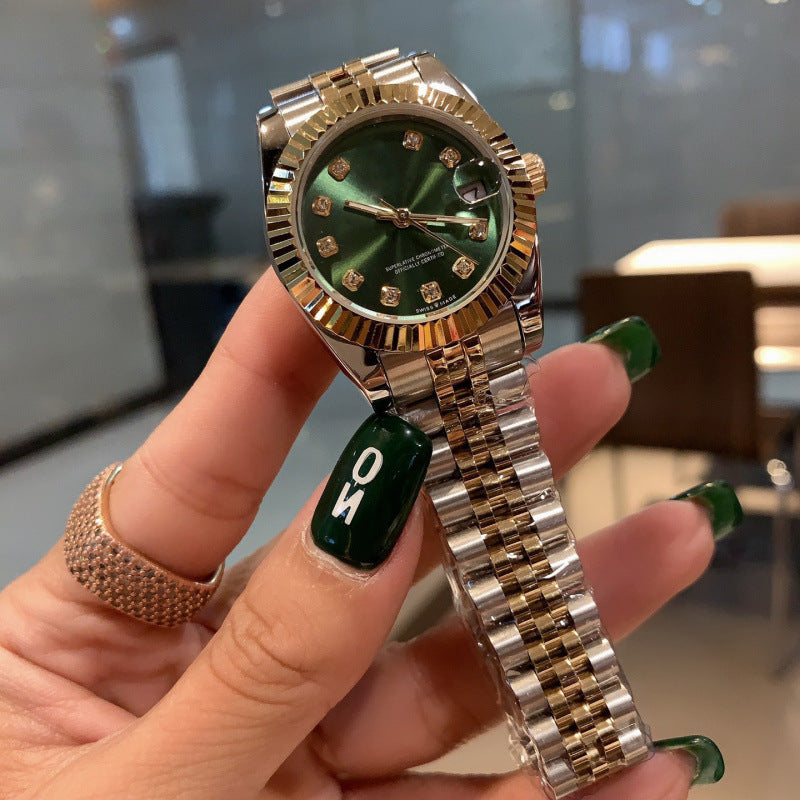 Weishang Daifa Laojia Oyster Constant Log 31MM Fully Automatic Mechanical Women's Watch Log Series Olive Green Watch