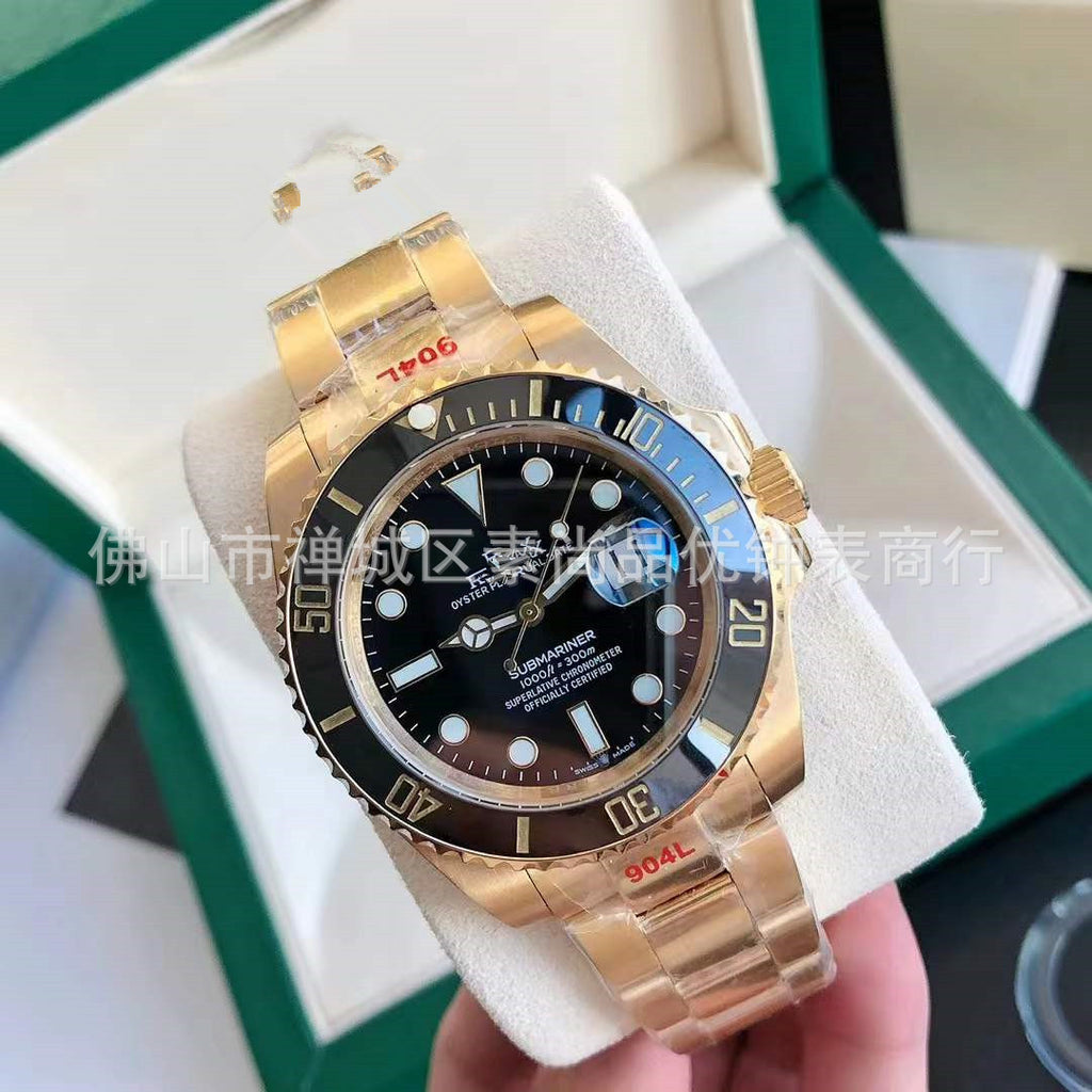 Foreign trade black water ghost watch men's watch automatic mechanical watch green water ghost watch men's fine steel band leisure waterproof wrist watch