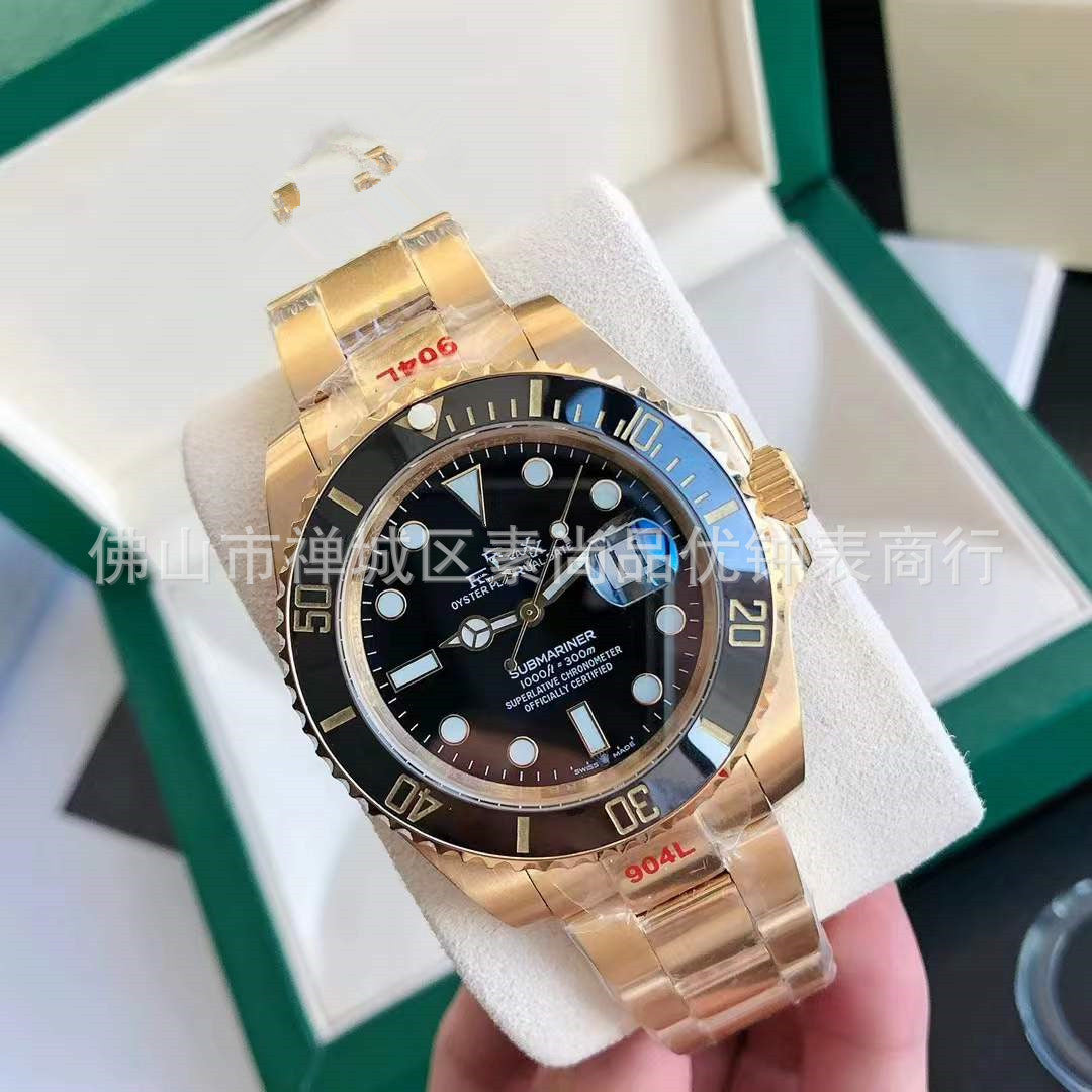 Foreign trade black water ghost watch men's watch automatic mechanical watch green water ghost watch men's fine steel band leisure waterproof wrist watch