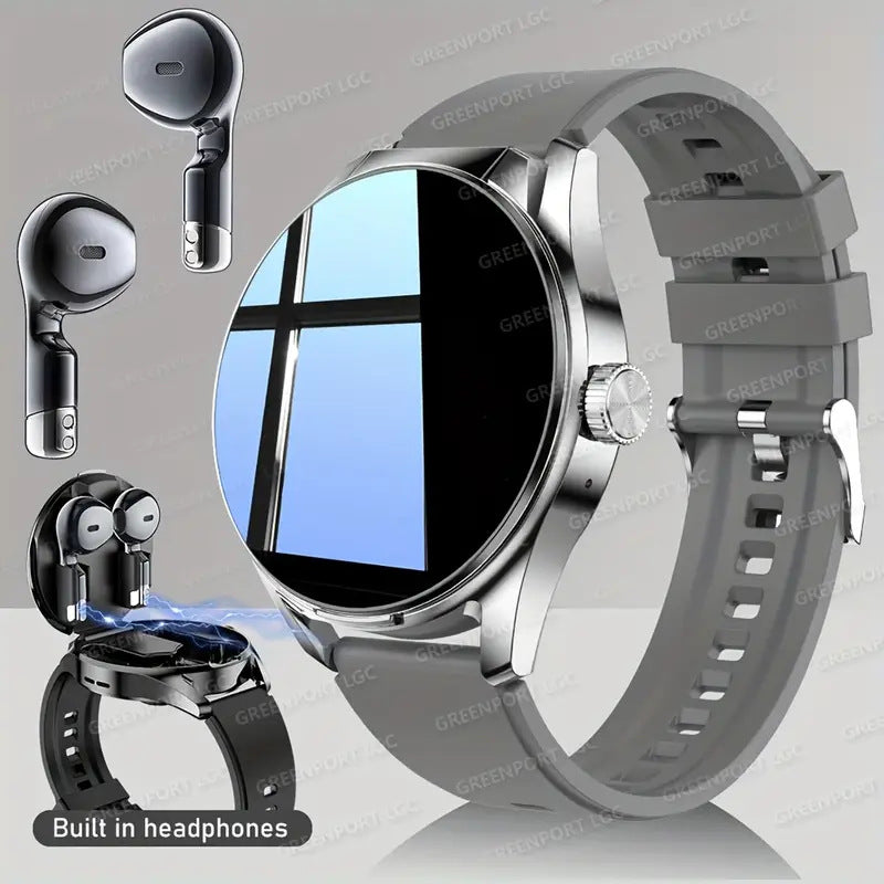 Temu Cross-Border Popular Sports Outdoor Smart Watch D8 Two-In-One Tws Bluetooth Call Heart Rate Exercise Sleep