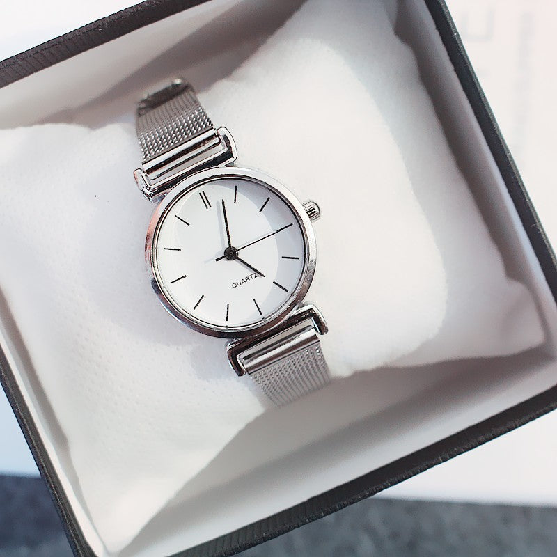 Watch Women's Ins High-value Student Small Dial Women's Simple Fashion Pointer Women's Watch for Junior High School Students