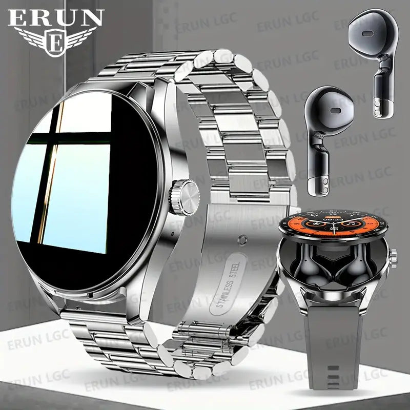 Temu Cross-Border Popular Sports Outdoor Smart Watch D8 Two-In-One Tws Bluetooth Call Heart Rate Exercise Sleep