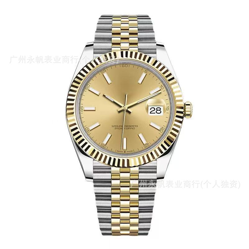 Factory Direct Sales Laojia Log Mechanical Watch Fully Automatic Mechanical Watch Luminous Nail Steel Belt Cross-Border Foreign Trade Dropshipping