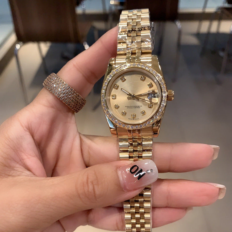 Weishang Daifa Laojia Oyster Constant Log 31MM Fully Automatic Mechanical Women's Watch Log Series Olive Green Watch