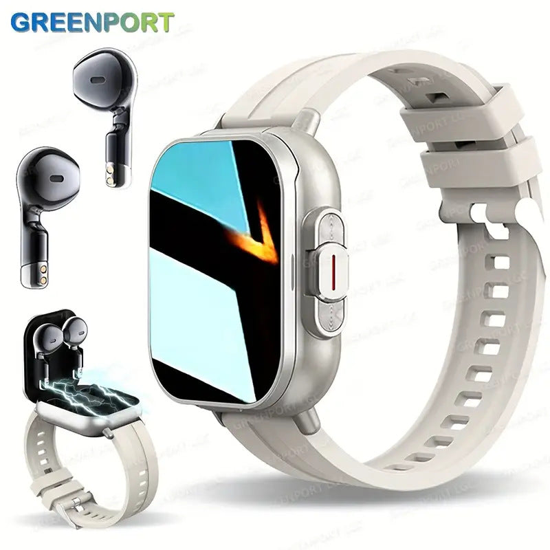 Temu Cross-Border Popular Sports Outdoor Smart Watch D8 Two-In-One Tws Bluetooth Call Heart Rate Exercise Sleep