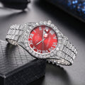 Trendy Rhinestone Steel Band Full Diamond Watch with a High-End Feel, Wholesale Calendar Roman Starry Quartz Watch, Live Streaming Watch