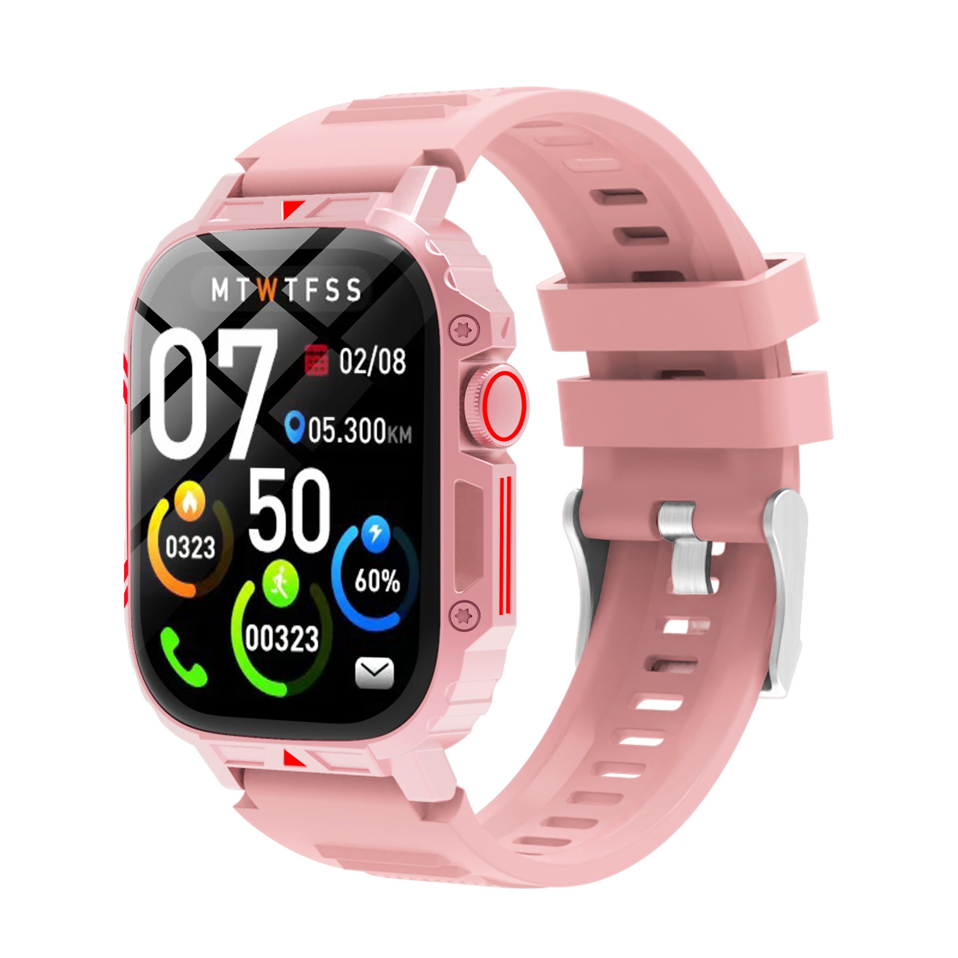 Temu Cross-Border Popular Sports Outdoor Smart Watch D8 Two-In-One Tws Bluetooth Call Heart Rate Exercise Sleep