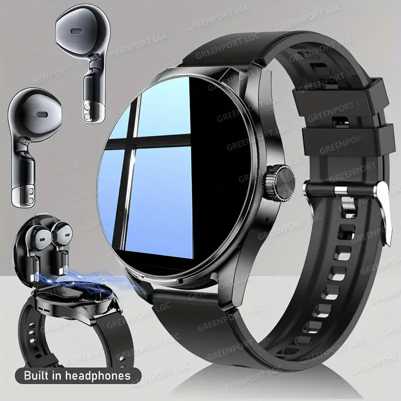 Temu Cross-Border Popular Sports Outdoor Smart Watch D8 Two-In-One Tws Bluetooth Call Heart Rate Exercise Sleep