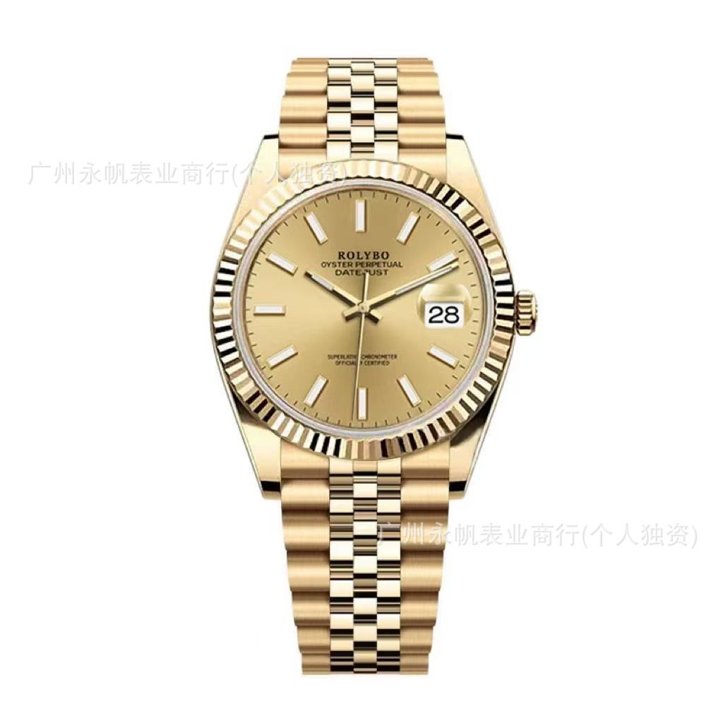 Factory Direct Sales Laojia Log Mechanical Watch Fully Automatic Mechanical Watch Luminous Nail Steel Belt Cross-Border Foreign Trade Dropshipping
