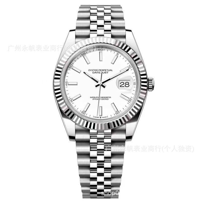 Factory Direct Sales Laojia Log Mechanical Watch Fully Automatic Mechanical Watch Luminous Nail Steel Belt Cross-Border Foreign Trade Dropshipping