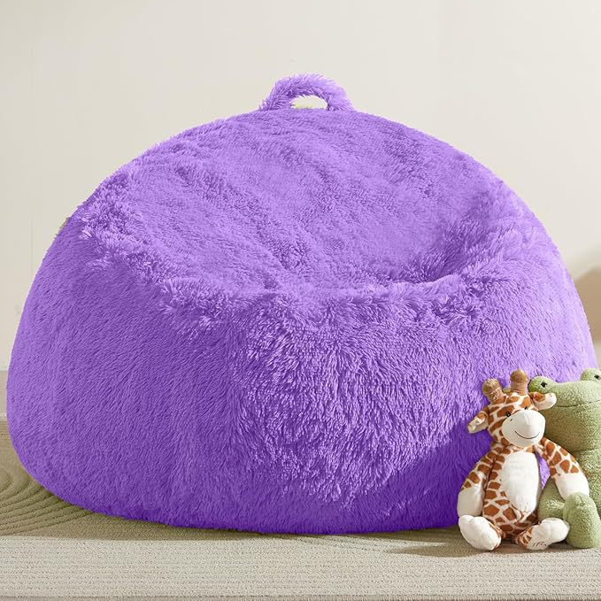 Lazy Sofa Bean Bag Faux Fur Bean Bag Sofa Cover Children's Toy Storage Cover Cross-Border Source Manufacturer