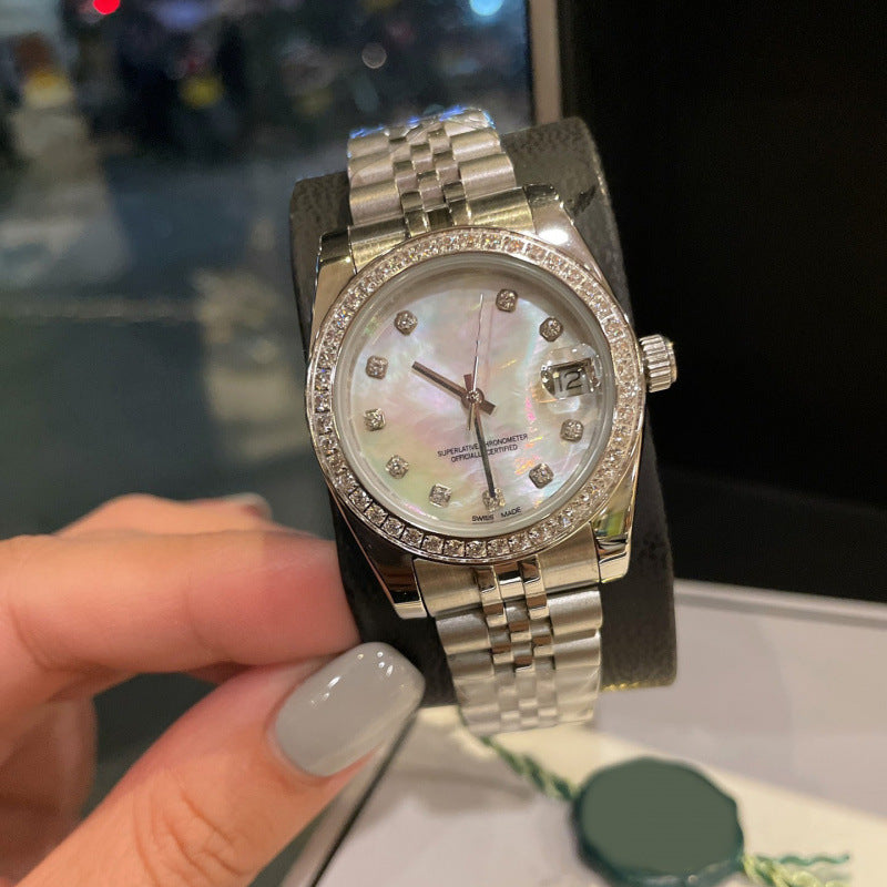 Weishang Daifa Laojia Oyster Constant Log 31MM Fully Automatic Mechanical Women's Watch Log Series Olive Green Watch