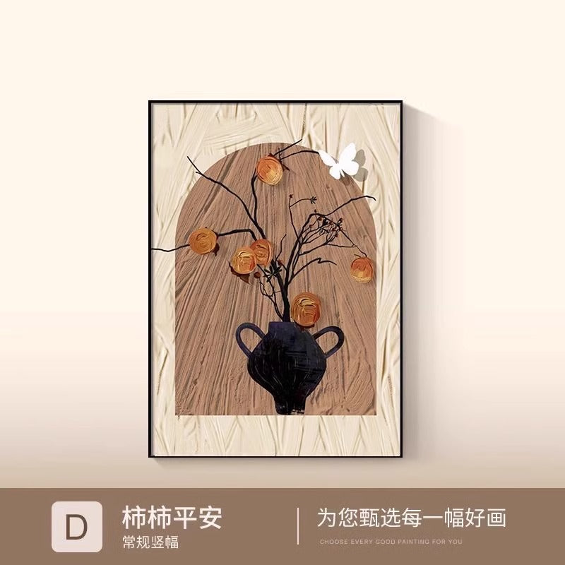 French Desktop Table Vintage Living Room Decorative Painting Antique Dining Room Persimmon Ruyi Sofa Background Wall Hanging Painting