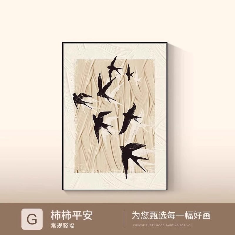 French Desktop Table Vintage Living Room Decorative Painting Antique Dining Room Persimmon Ruyi Sofa Background Wall Hanging Painting