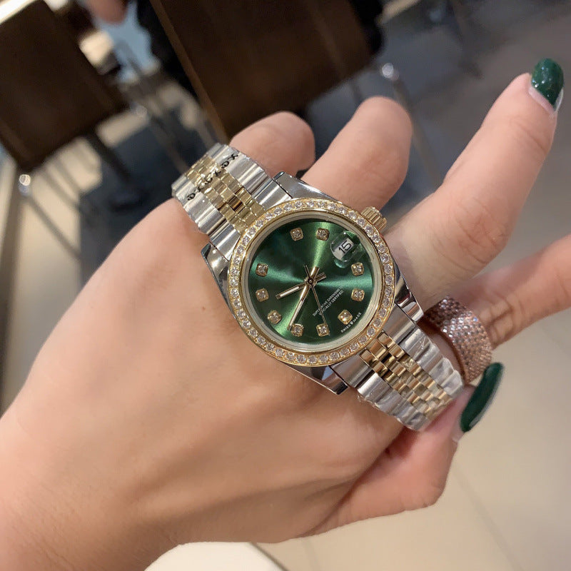 Weishang Daifa Laojia Oyster Constant Log 31MM Fully Automatic Mechanical Women's Watch Log Series Olive Green Watch