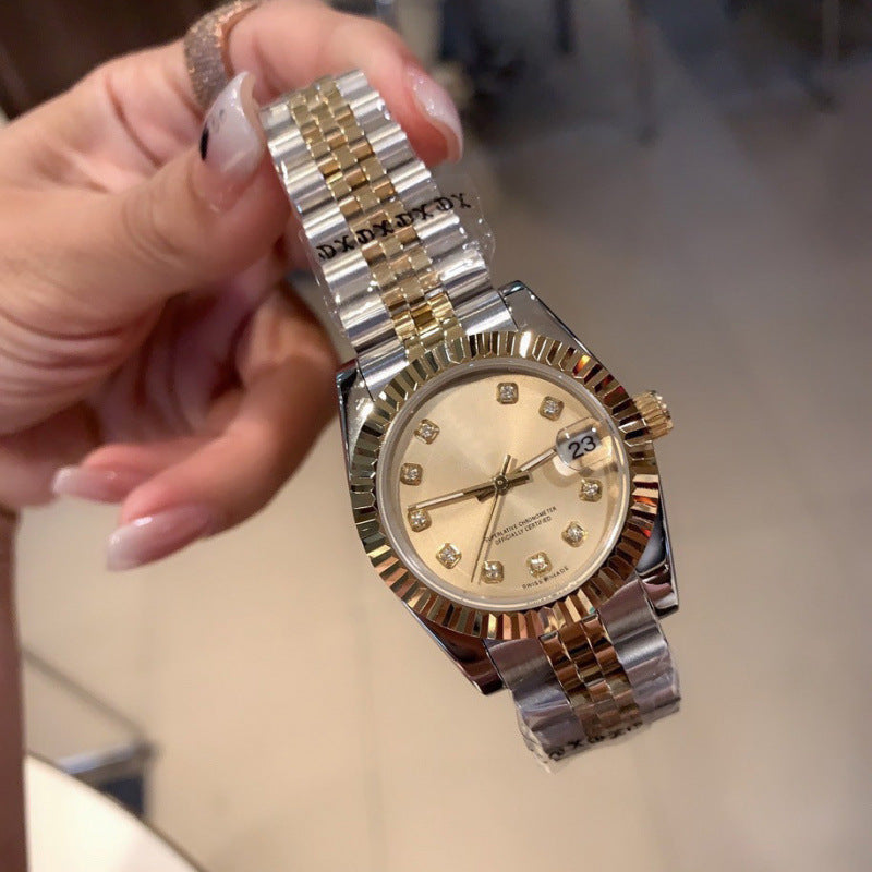 Weishang Daifa Laojia Oyster Constant Log 31MM Fully Automatic Mechanical Women's Watch Log Series Olive Green Watch